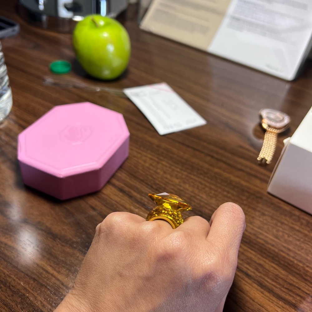 Swarovski Yellow Crystal Ring